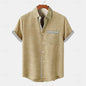 Ocean Fish Pattern Lapel Loose Casual Short Sleeve