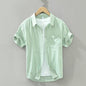 Summer Japanese Tie-dye Printed Short-sleeved Shirt Men