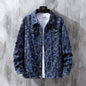 Printed Jacquard Fashion Casual All-matching Personality Trend Men's Coat