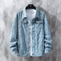 Printed Jacquard Fashion Casual All-matching Personality Trend Men's Coat