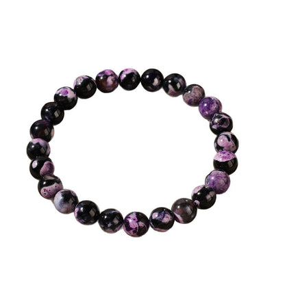 Purple Fire Agate Natural Stone Carrying Strap